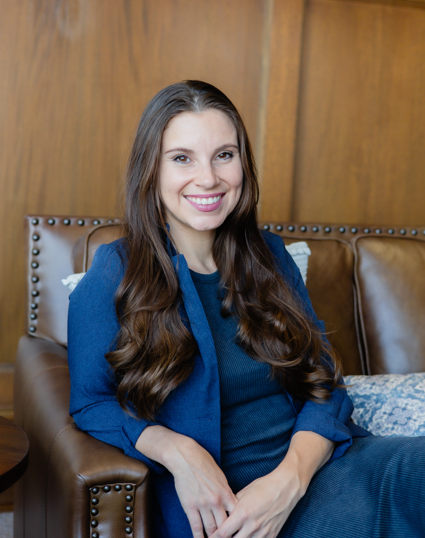 Haley Stromberg Therapist sitting